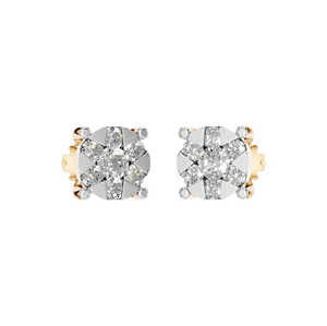 Pendientes de tuerca de diamante natural de corte de lujo 14K 18K oro sólido amarillo Rosa oro blanco joyería fina para ocasiones de regalo al por mayor - Product Image 2