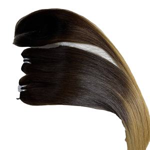 Venta al por mayor color ombre Supperdouble dibujado Trama de pelo Hueso recto Calidad superior 100% Cabello humano vietnamita precio razonable cabello crudo - Product Image 1