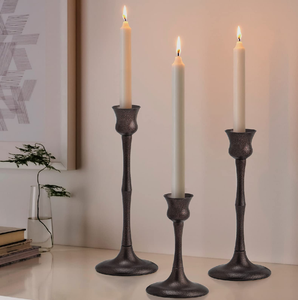 Chic gold wire cage pillar candle holder. Minimalist geometric design creates a warm, cozy ambience. Available at wholesale rate - Product Image 3