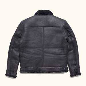 Wholesale Customize Genuine Sheep <b>Shearling</b> Leather Coat OEM Leather <b>Shearling</b> Winter Black Real Sheepskin B3 <b>Bomber</b> <b>Jackets</b> - Product Image 4