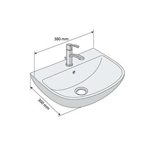 Lavabo sur comptoir écologique Saltos pour hôtels et villas - Product Image 3