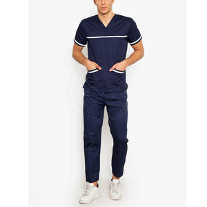 Conjunto de Uniformes Médicos al por Mayor, Uniformes de Enfermería para Hospital, Traje de Médico y Enfermera con Cuello en V, Ropa de Trabajo para Laboratorio Clínico Dental, Conjunto de Uniformes para Hombre - Product Image 1