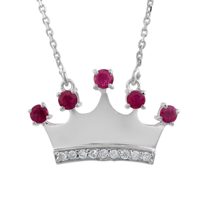 Colgante de Diamante y Zafiro en Plata de Ley 92.5 KLSP-50576 - Product Image 5