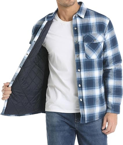 Men's Smart Casual Striped Long Sleeve Button Shirt 100% Cotton Solid Color <b>Flannel</b> Breathable Spring <b>Flannel</b> Shirt - Product Image 3