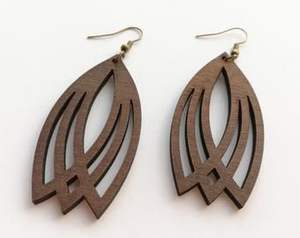 Pendientes Bohemios Étnicos Geométricos Marrones Románticos para Mujer, Regalos Festivos, Pendientes Colgantes de Madera con Hoja de Arce - Product Image 6