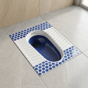 Vistaar WC Céramique Bleu Rustique Orissa Style Oriental Cuvette à la Turque Sanitaire de Salle de Bain Export - Product Image 4