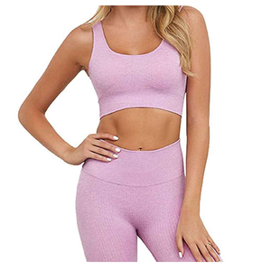 Conjunto de Yoga para Mujer al Por Mayor, Más Vendido, Spandex/Nylon, 2 Piezas, Transpirable, Cintura Elástica, Cintura Alta, Diseño Sostenible de Última Moda - Product Image 2