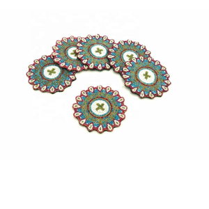 High Quality <b>Beaded</b> <b>Coaster</b> Set Unique Handmade Home Decor Table Accessories At Cheap Rate - Product Image 3