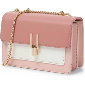 Bolso bandolera con bloques de color para mujer, bolso de hombro moderno, bolso elegante con correa ajustable para compras diarias, viajes - Product Image 3