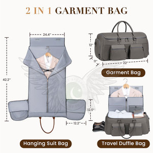 Sac de voyage pour passagers, pour effets personnels et vêtements, sac de voyage en cuir, sac de voyage prêt à l'emploi pour les routines quotidiennes et les escapades - Product Image 2