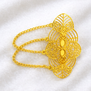 Peigne à cheveux MOLL JEWELLERS vintage plaqué or, fait main, écologique, étanche, élégant, mini animaux, fleurs scintillantes, en alliage - Product Image 1