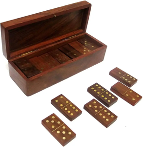 Juego de dominó de madera de colores personalizado al por mayor, dominó doble de seis y dominó de madera colorido con dominó de madera - Product Image 5