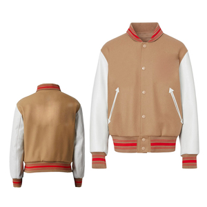 Saleh Enterprises Unisex Wool Leather Sleeve Varsity Bomber <b>Jacket</b> Streetwear Winter Windproof Eco-Friendly Anti-UV <b>Heated</b> High - Product Image 1
