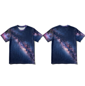เสื้อยืดกีฬาโพลีเอสเตอร์น้ำหนักเบา ระบายอากาศได้ดี พิมพ์ลายกาแล็กซี่ตามสั่ง แขนสั้น สำหรับวิ่ง ออกกำลังกาย และสวมใส่กิจกรรมต่างๆ - Product Image 3