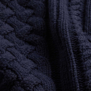 Pulls en tricot classiques pour hommes, col rond, manches longues, vêtements d'hiver décontractés, qualité supérieure, bleu marine foncé, prix de gros - Product Image 6
