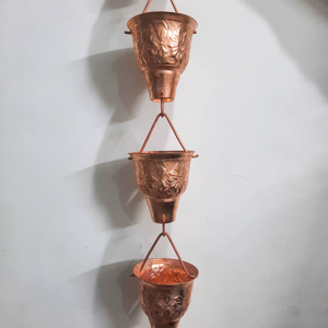 2023 meilleure qualité en vrac quantité indien fait extérieur décoratif pluie chaîne métal jardin ornements pour la décoration de la maison - Product Image 1