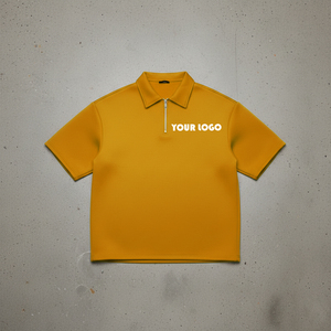Camisas de Golf para Hombre con Cierre de Cremallera de un Cuarto, Corte Regular, Manga Corta, Alta Calidad, Cuello Personalizable - Product Image 4