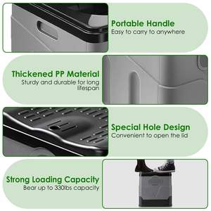 Portable Car <b>Camping</b> Boating Hiking Outdoor <b>Toilets</b> <b>with</b> Carry <b>Bag</b> Foldable Emergency <b>Toilet</b> Lid and Trash <b>Bags</b> - Product Image 4