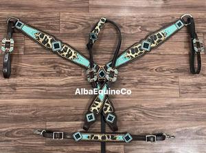 ชุดอุปกรณ์ขี่ม้าหนังแท้จากโรงงานโดยตรง ประกอบด้วยบังเหียนและสายรัดอก สีเข้าชุดกัน สำหรับขี่ม้า ราคาขายส่ง - Product Image 6