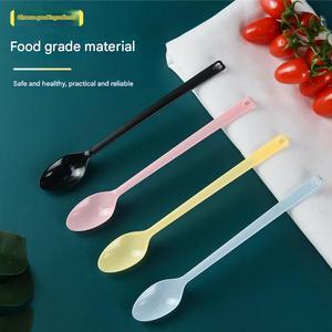 Factory Wholesale Disposable <b>Plastic</b> Coffee Spoons with <b>Mirror</b> Polish Long Handle for Party Use - Product Image 3