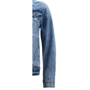 Chaqueta Vaquera Casual Vintage para Hombre, Ecológica, Transpirable, Lavable, Corte Ajustado, Lavado a la Piedra, en Poliéster/Algodón, para Invierno - Product Image 4