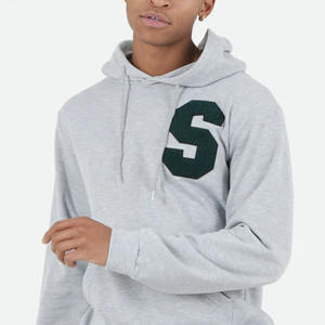 Sudadera con capucha de chenilla bordada, de algodón y felpa, estilo oversized, unisex, estilo streetwear, con diseño de logotipo de chenilla premium. - Product Image 1