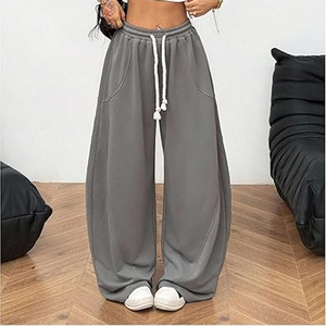 Unisex Baggy Pants <b>Wide</b> Leg Loose Fit Streetwear Sweatpants Custom Embroidery Printing OEM Supplier - Product Image 5
