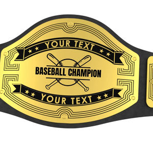 Cinturón de Campeón de Béisbol Personalizable, Cinturón Deportivo Premium con su Texto Personalizado, Diseño de Alta Calidad - Product Image 2