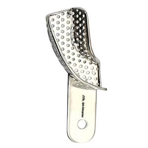 Dentadura Ortodoncia Autoclavable 2 piezas Bandeja de impresión dental lateral 5 tamaños Bandeja de acero inoxidable Impresión de acero inoxidable - Product Image 2