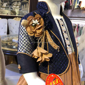 ชุดเดรสผ้าคอตตอนลายแจ็คการ์ดดีไซน์แฟนซีสำหรับเด็กผู้หญิง ดีไซน์ใหม่ ชุดเดรสแฟนซี - Product Image 3