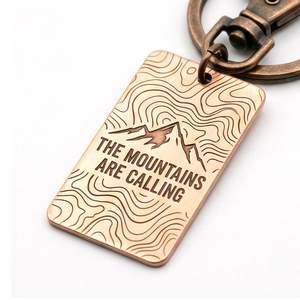 Porte-clés en alliage de zinc vintage, souvenir de randonnée 3D, imprimé en sérigraphie couleur pleine, personnalisé par le fabricant - Product Image 2