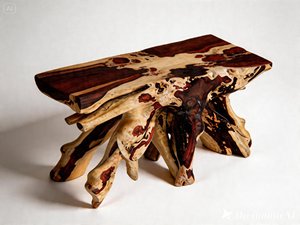 Offre Spéciale Tables Consoles en Racine d'Arbre 100% Bois de Rose Naturel d'Indonésie, Style Tropical Moderne Classique, Forme Libre, pour Entrée, Salle de Sport et Salon - Product Image 4