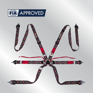 TBRACING ULTRA-D Harnais de course 6 points homologué FIA 2 pouces avec logo personnalisé, brevet taïwanais, confort, couture monobloc, fluoré - Product Image 2