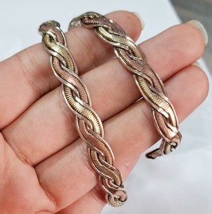 3 Brass Twisted Heart Romantic & <b>Healing</b> Cuff <b>Bracelets</b> Unisex - Product Image 6