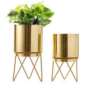 Producto Más Vendido, Soporte para Macetas de Hierro con Diseño Martillado, Acabado Dorado, Tamaño Personalizado, Decoración para el Hogar, Decoración para Bodas - Product Image 3