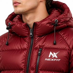 Chaqueta acolchada con capucha para hombre, chaqueta de invierno con cremallera completa, chaqueta cálida y aislante para exteriores con bolsillos con cremallera - Product Image 5