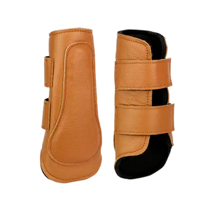 Botas Protectoras para Caballos 2026, de Cuero Sintético de Color Sólido con Cierre de Velcro para Protección de Tendones - Product Image 5