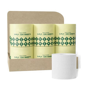 Papier toilette en bambou écologique 3 plis, rouleau de papier toilette pour la maison, fournisseur et fabricant de papier toilette de haute qualité - Product Image 1