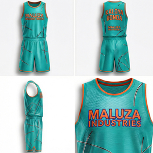 Ensemble de maillots de basketball de rue personnalisés MALUZA Industries, maille respirante, sublimation, grande taille, été, qualité supérieure - Product Image 6