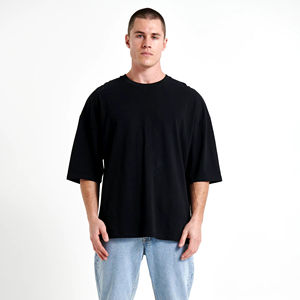 Camiseta Oversize de Manga Corta 2025 en Oferta, Hecha de Algodón de Alta Calidad, Nuevo Diseño, Camisetas Oversize para Hombre con Servicio OEM - Product Image 1