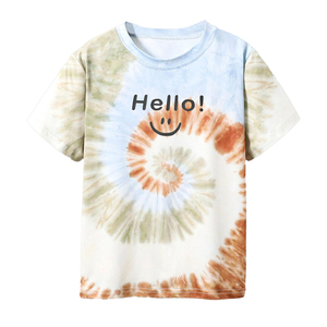 Camiseta Unisex de Algodón con Estampado Tie-Dye, Ropa Casual Personalizada de Estilo Urbano, Camisetas Tie-Dye para Niños, Camisetas Personalizadas para Jóvenes - Product Image 1