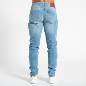 Most Selling <b>Elastic</b> Straight Men <b>Jeans</b> Pants Custom Made Lightweight Fashion Stretch Cotton Denim Pants - Product Image 2