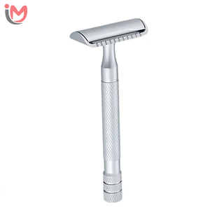 Stainless Steel Double Blade Razor For <b>Men</b> Face Shaving Barber Shop Use Rose Gold Silver OEM Services - Product Image 3