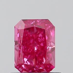Diamant de laboratoire CVD rose vif fantaisie 0,77 ct VS1 taille radiant, non monté - Product Image 1