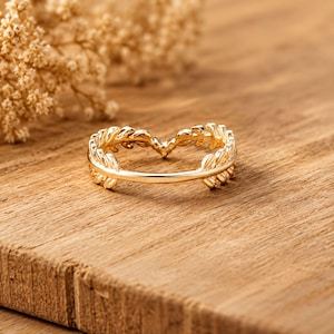 Bague en diamant de laboratoire taille ronde, inspirée de la nature, en or massif 14k 18k, pour fiançailles et anniversaire, 0,03 ct, bijoux fins - Product Image 5