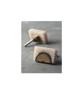 Poignées de porte en bois et marbre de luxe naturel pour armoires de cuisine, placards, tiroirs, meubles, accessoire décoratif élégant - Product Image 1