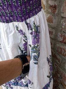 ชุดเดรสผ้าฝ้ายพิมพ์ลายบล็อกทำมือ ชุดเดรสพิมพ์ลายบล็อกด้วยมือ ระบายอากาศได้ดีและเป็นมิตรกับสิ่งแวดล้อม ชุดเดรสปรับขนาดได้ ของขวัญสำหรับเธอ - Product Image 6