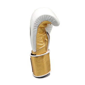 Wholesale No Boxing No Life Quality Leather Boxing Gloves Sanda White Gold <b>Strap</b> Closure Training Sparring High Quality Unisex - Product Image 4