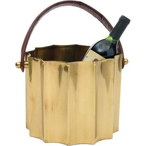 Seau à glace vintage en métal doré poli, design élégant, refroidisseur à champagne pour la maison, le bar, le restaurant, l'hôtel, les mariages et les fêtes - Product Image 3