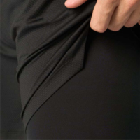 Short de course 2-en-1 pour hommes avec doublure de compression, séchage rapide, anti-humidité, pour l'entraînement, le fitness et les loisirs